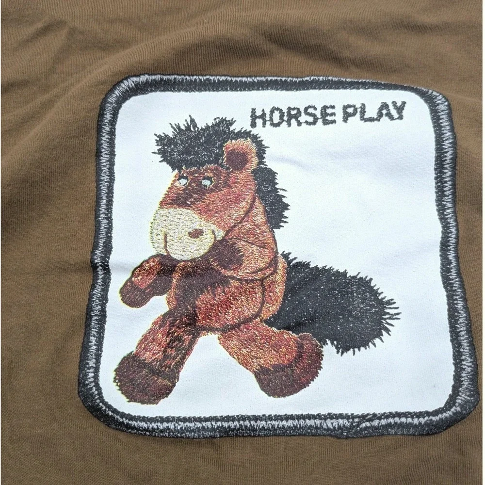 Goorin Bros Long Sleeve T-Shirt Sz 2XL‎ Brown Horse Play 